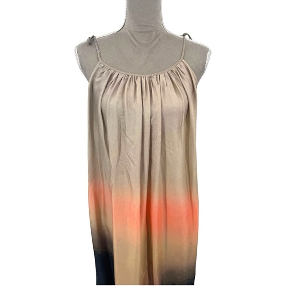 No. 6 Ruby Dress Sunrise Print Sleeveless Tie Dye Midi - Yellow Orange - Size 6 - Picture 2 of 8